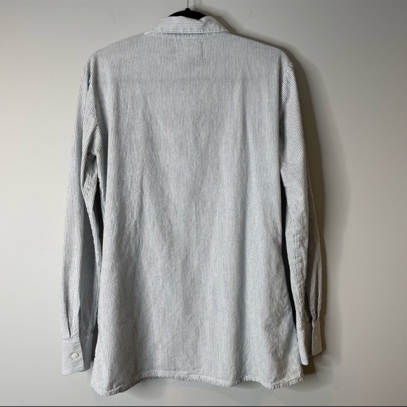 Sam Edelman Embroidered Tunic Top With Pockets Collared Half Button Women’s L - Picture 5 of 7